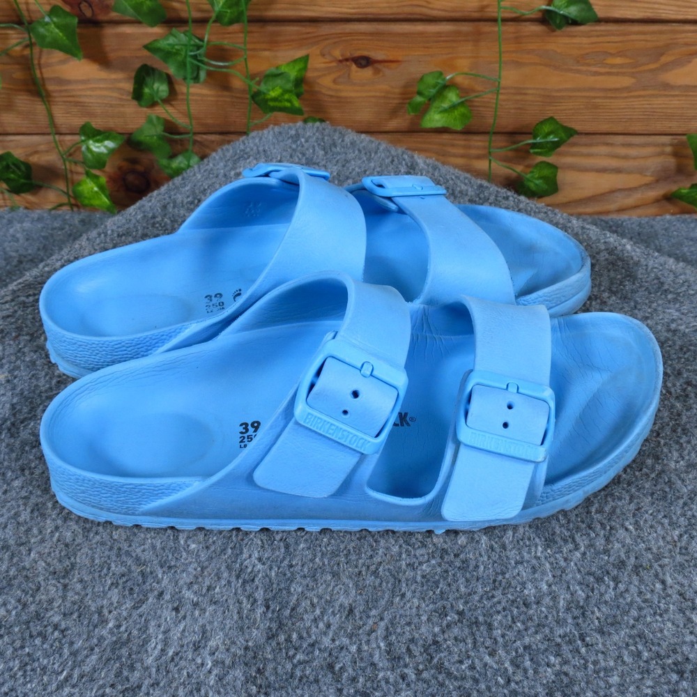 Birkenstock Arizona EVA Womens Slide Sandals Sz 8 Beach Pool Sky Blue Waterproof - Picture 3 of 6